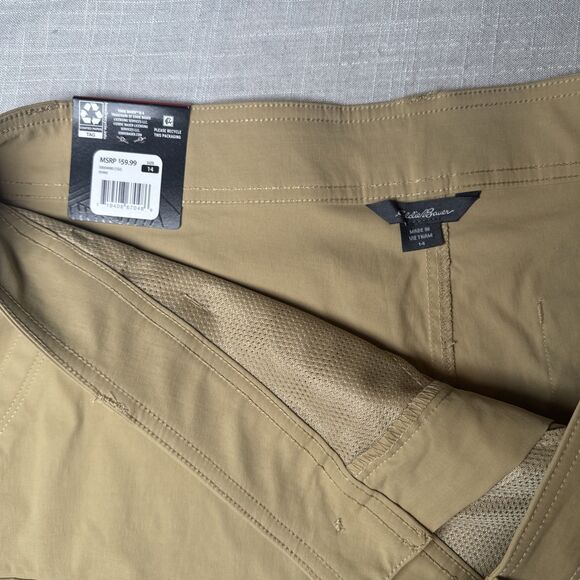 NEW- Eddie Bauer Ladies Cargo Pocket Short Size 14 Khaki - NWT MSRP $59 - Picture 8 of 16